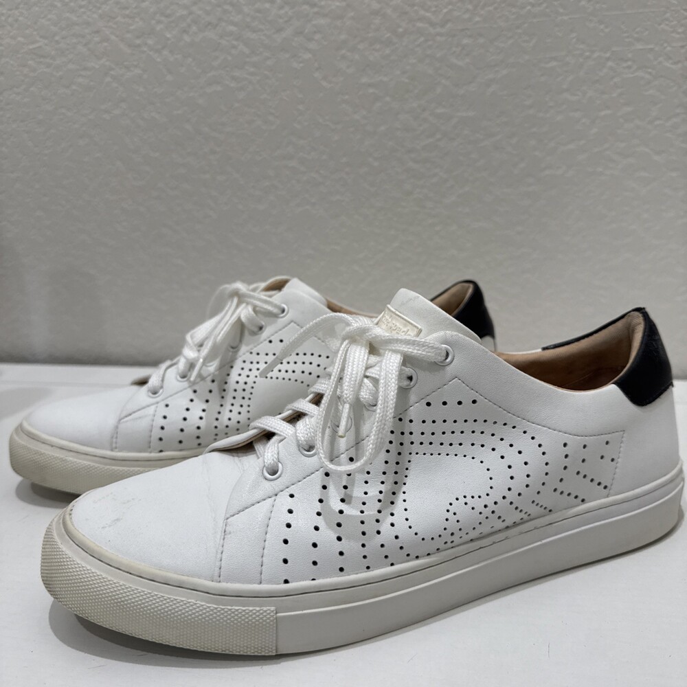 Kate Spade Ashlyn Heart Leather White Low-Top Sneaker Lace Up Shoe Womens Size 9